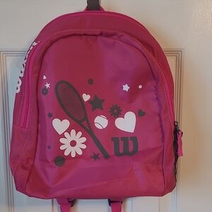 Wilson Pink Tennis Kids Backpack & also racket Bag